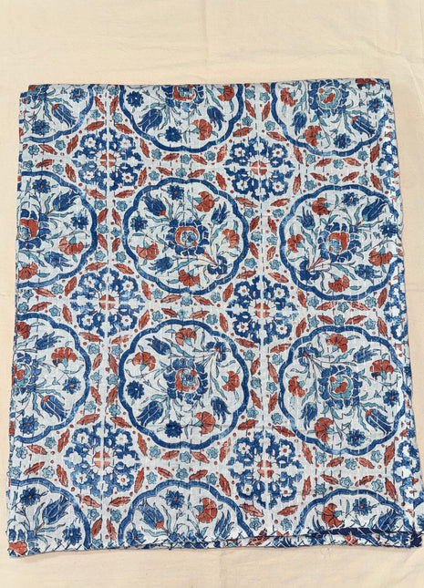 Handblock Kantha Specials: Marble-floral