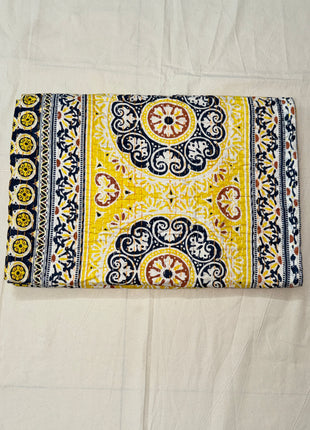 Kantha Gudari Bedcover (Size: 90x108 Inches): Mandal-Pila
