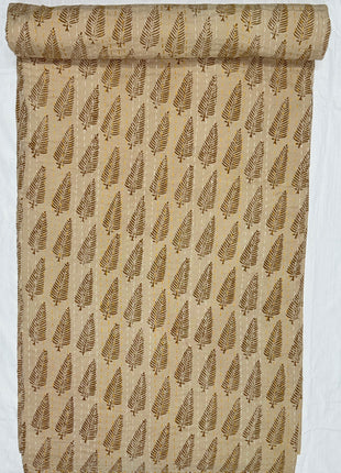 Handstitched kantha( Size: 90x108 Inches): Bagru-Fern
