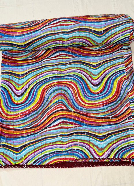 Handstitched Kantha- Lehariya