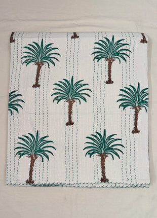 Hand-block Kantha( size: 90*108 Inches): Khajoor