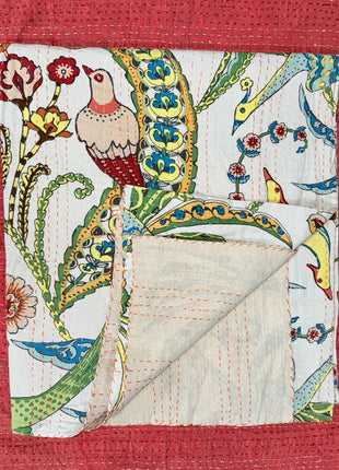 Handstitched Kantha (size: 90x108 Inches): Morni