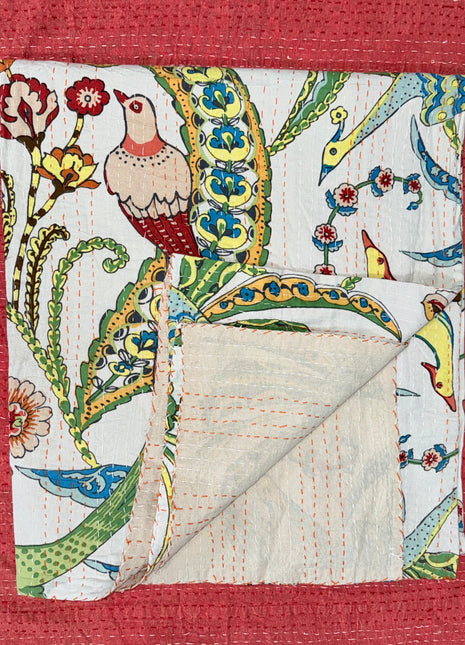 Handstitched Kantha (size: 90x108 Inches): Morni