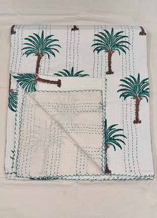 Hand-block Kantha( size: 90*108 Inches): Khajoor