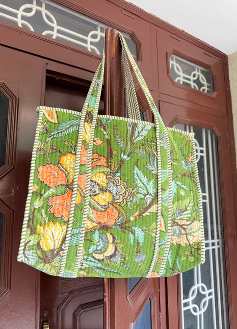 Mehandi Butterfly Zipper Tote