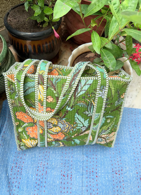Mehandi Butterfly Zipper Tote