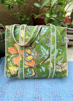 Mehandi Butterfly Zipper Tote