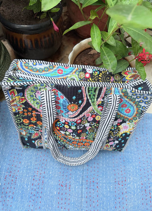 Irish Paisley Zipper Tote