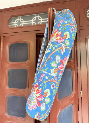Oceanic Daaliya Floral Quilted Yoga-Mat Bag