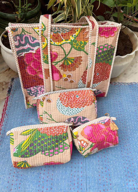 Beige Tropical Fruit Matching Travel essential
