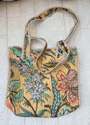 Cookie Cream Quilted Mini Tote