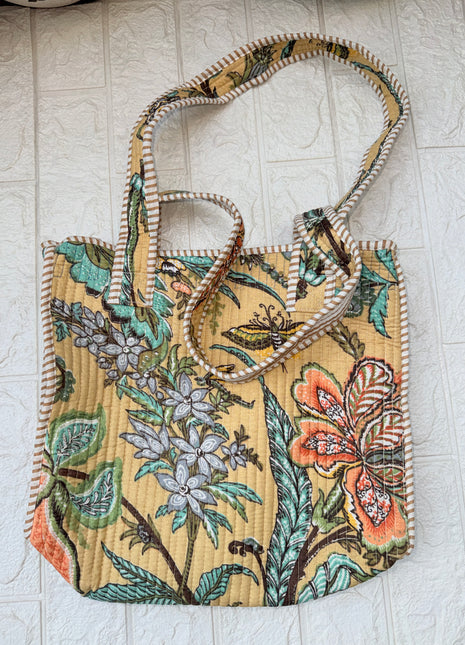 Cookie Cream Quilted Mini Tote