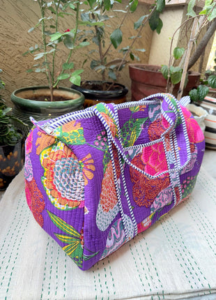 Purple Tropical Fruit Duffle