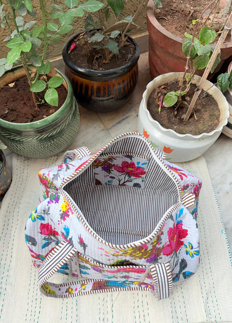 Chirping Birds & Branches Quilted  Duffle