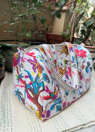 Chirping Birds & Branches Quilted  Duffle